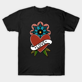 LOVE American traditional tattoo design T-Shirt